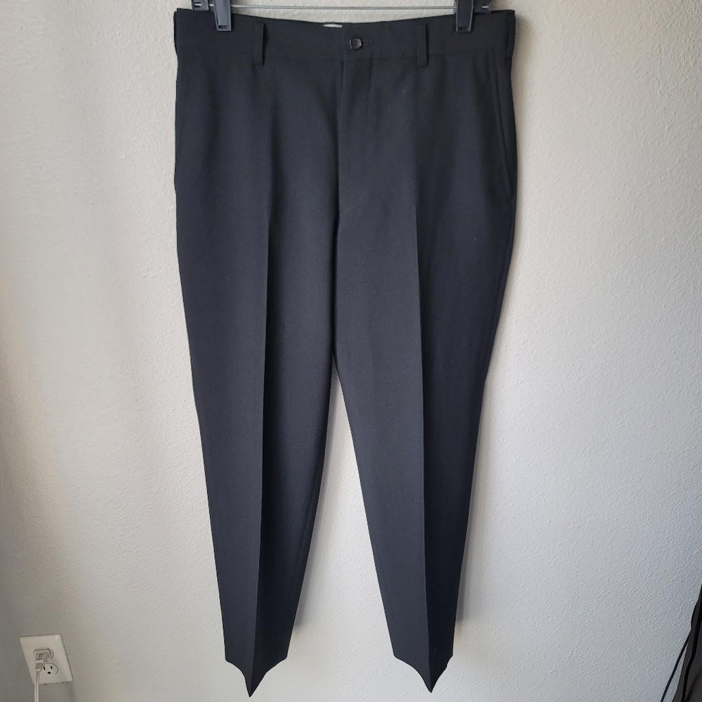 Comme des Garcons Straight Leg Wool Trousers Size Medium Color Black - Picture 7 of 11